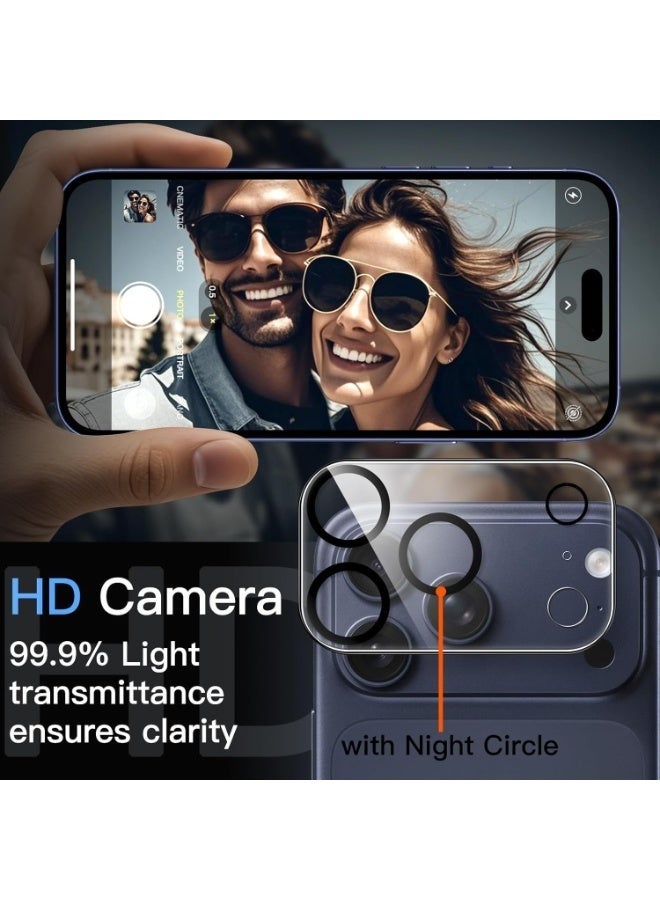 Nova future 3pack tempered glass camera lens protectors for Apple iPhone 17 Pro Max, ultra-high definition, 9H hardness, scratch-resistant, compatible with phone cases, easy to install [does not affect night shooting]. - Image 4